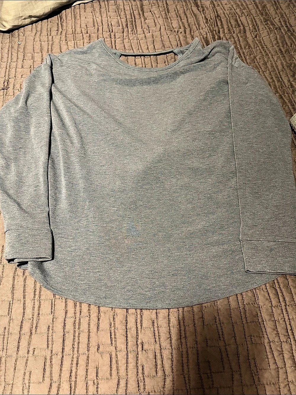 Cherish Wild Twist Long Sleeve Top in Gray